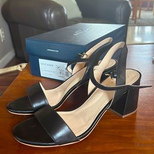 Cole Haan Josie Block Heel in black leather, women’s 8.5. Worn once.